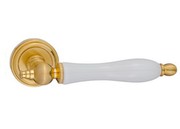 Ренц | модель Мишель (латунь матовая с белой керамикой)