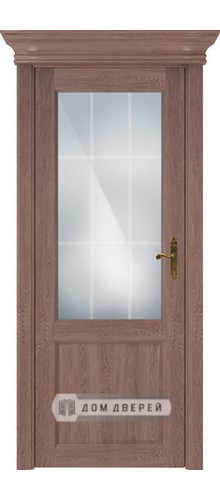 Межкомнатная дверь Status | модель 521 стекло алмазная гравировка английская решётка