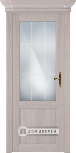 Межкомнатная дверь Status 521 стекло алмазная гравировка английская решётка