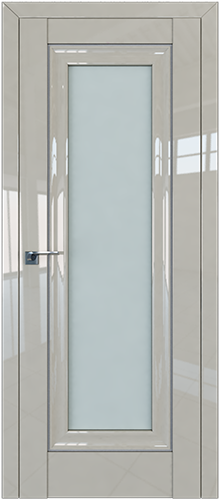 Межкомнатная дверь Profildoors 24L стекло матовое (молдинг серебро)