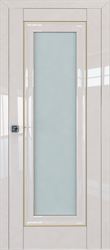 Межкомнатная дверь Profildoors 24L стекло матовое (молдинг золото)