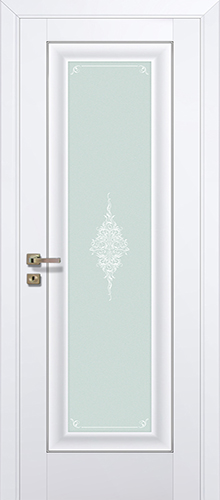 Межкомнатная дверь Profildoors 24U стекло Кристалл матовое (молдинг серебро)