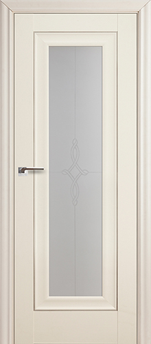 Межкомнатная дверь Profildoors 24X стекло Узор (молдинг серебро)