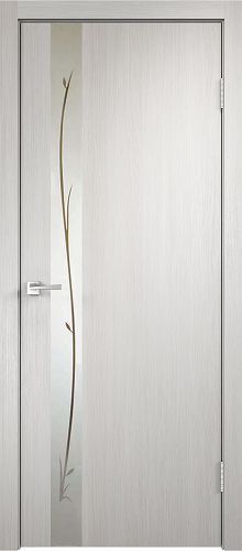 Межкомнатная дверь Velldoris Smart Z1 PO Зеркало веточки серебро