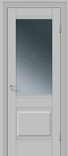 Межкомнатная дверь Profildoors | модель 2U стекло Графит узор