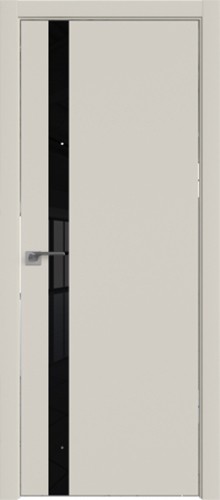 Межкомнатная дверь Profildoors | модель 6E стекло Черный лак (матовая кромка)