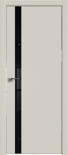 Межкомнатная дверь Profildoors 6E стекло Черный лак (матовая кромка)