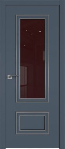 Межкомнатная дверь Profildoors | модель 59E ABS стекло Коричневый лак (багет серебро)