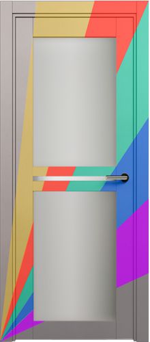 Межкомнатная дверь Status 143 стекло Сатинато белое (эмаль)