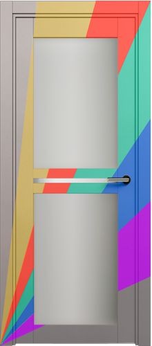 Межкомнатная дверь Status | модель 143 стекло Сатинато белое (эмаль)