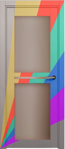 Межкомнатная дверь Status 143 стекло Сатинато бронза (эмаль)