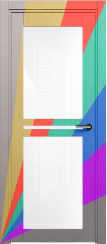 Межкомнатная дверь Status 143 стекло Триплекс белый (эмаль)