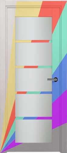 Межкомнатная дверь Status | модель 122 стекло Сатинато белое (эмаль)