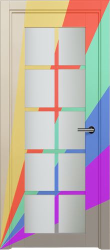Межкомнатная дверь Status 123 стекло Сатинато белое (эмаль)