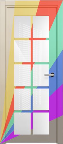 Межкомнатная дверь Status 123 стекло Триплекс белый (эмаль)