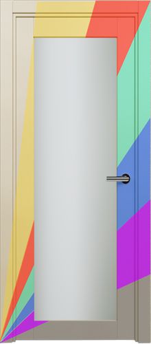 Межкомнатная дверь Status 125 стекло Сатинато белое (эмаль)