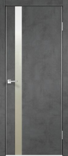 Межкомнатная дверь Velldoris | модель Techno Z1 Зеркало матовое (алюминиевая кромка)