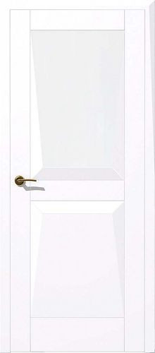 Межкомнатная дверь Дубрава Сибирь | модель Аккорд ПО (стекло белый лакобель)