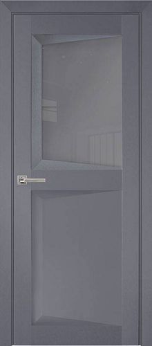 Межкомнатная дверь Дубрава Сибирь Аккорд-2 ПО (стекло серый лакобель)