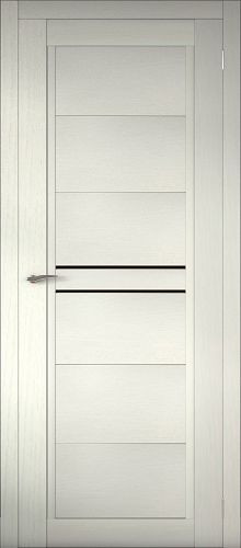 Межкомнатная дверь Aurum Doors | модель Mg 18 стекло Черный лакобель