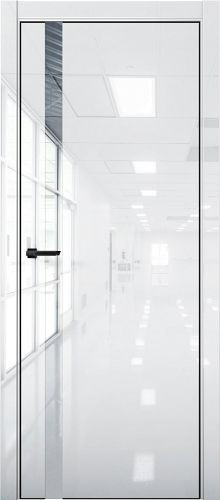 Межкомнатная дверь Aurum Doors | модель Pt 7 Al стекло Зеркало (кромка анодированная)