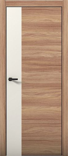 Межкомнатная дверь Aurum Doors | модель Pu 6 Abs вставка Аляска (кромка черная)