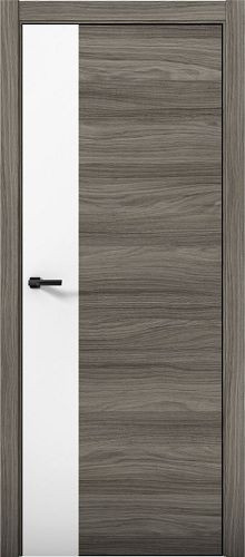 Межкомнатная дверь Aurum Doors | модель Pu 6 Al вставка Аляска (кромка анодированная)