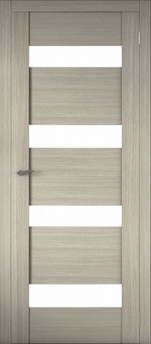 Межкомнатная дверь Aurum Doors | модель Si 3 стекло Белый лакобель