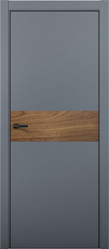 Межкомнатная дверь Aurum Doors | модель Pd 5 Al вставка Орех Пекан (кромка анодированная)