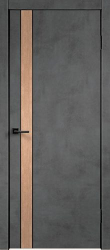 Межкомнатная дверь Velldoris | модель Techno Black Duo 4 PG (вставка Дуб европейский)