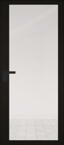 Межкомнатная дверь Profildoors 2AGK стекло Планибель бесцветный - черный прокрас