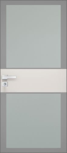 Межкомнатная дверь Profildoors | модель 5AGK стекло Мателюкс бесцветный - серый прокрас (вставка Крем вайт)