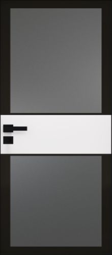Межкомнатная дверь Profildoors 5AGK стекло Мателюкс графит - черный прокрас (вставка Вайт)