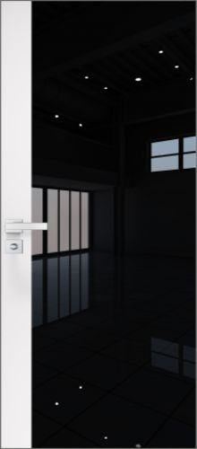 Межкомнатная дверь Profildoors | модель 6AGK стекло Черный лак (вставка Вайт)
