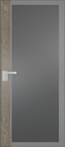 Межкомнатная дверь Profildoors 6AGK стекло Мателюкс графит - серый прокрас (вставка Каштан темный)