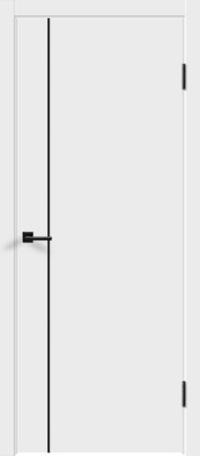 Межкомнатная дверь Velldoris | модель Flat M1 (молдинг черный)