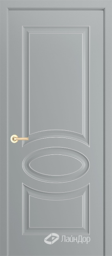 Межкомнатная дверь ЛайнДор Оливия ФПЗ ПГ (800x2000, Эмаль дымчатая патина серебро)