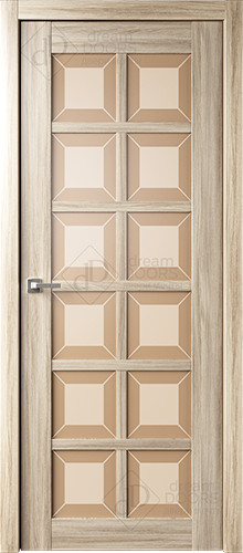 Межкомнатная дверь Dream Doors | модель W16 Сатинат бронза (имитация фацета)
