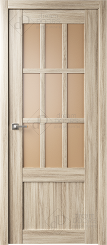 Межкомнатная дверь Dream Doors W18 Сатинат бронза