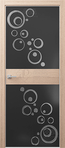 Межкомнатная дверь Dream Doors | модель T15 Лакобель черное (декор)
