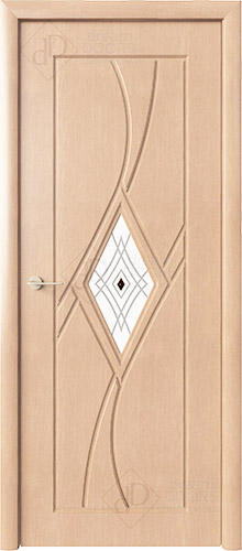 Межкомнатная дверь Dream Doors Кристалл 1 ДО Белое матированное