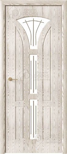 Межкомнатная дверь Dream Doors | модель Лотос 3 ДО Белое матированное