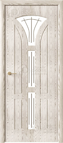Межкомнатная дверь Dream Doors Лотос 3 ДО Белое матированное