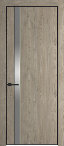 Межкомнатная дверь Profildoors | модель 18NA Серебро матлак (профиль Черный матовый)