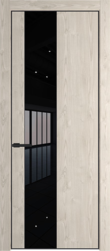 Межкомнатная дверь Profildoors | модель 19NA Черный лак (профиль Черный матовый)