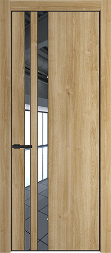 Межкомнатная дверь Profildoors | модель 20NA Зеркало (профиль Черный матовый)
