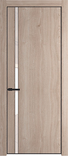 Межкомнатная дверь Profildoors | модель 21NA Перламутровый лак (профиль Черный матовый)