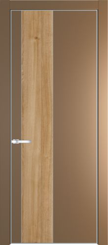 Межкомнатная дверь Profildoors 19PA вставка Дуб карамель (профиль Серебро)