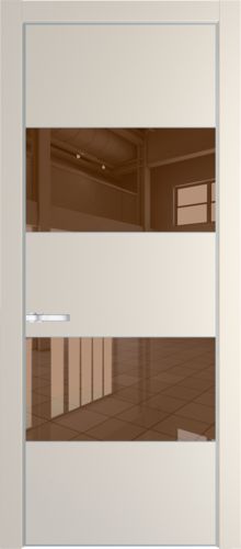 Межкомнатная дверь Profildoors 22PA Зеркало bronze (профиль Серебро)