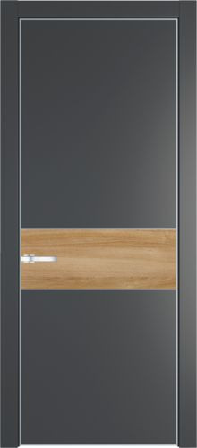 Межкомнатная дверь Profildoors | модель 17PE вставка Дуб карамель (кромка Серебро)